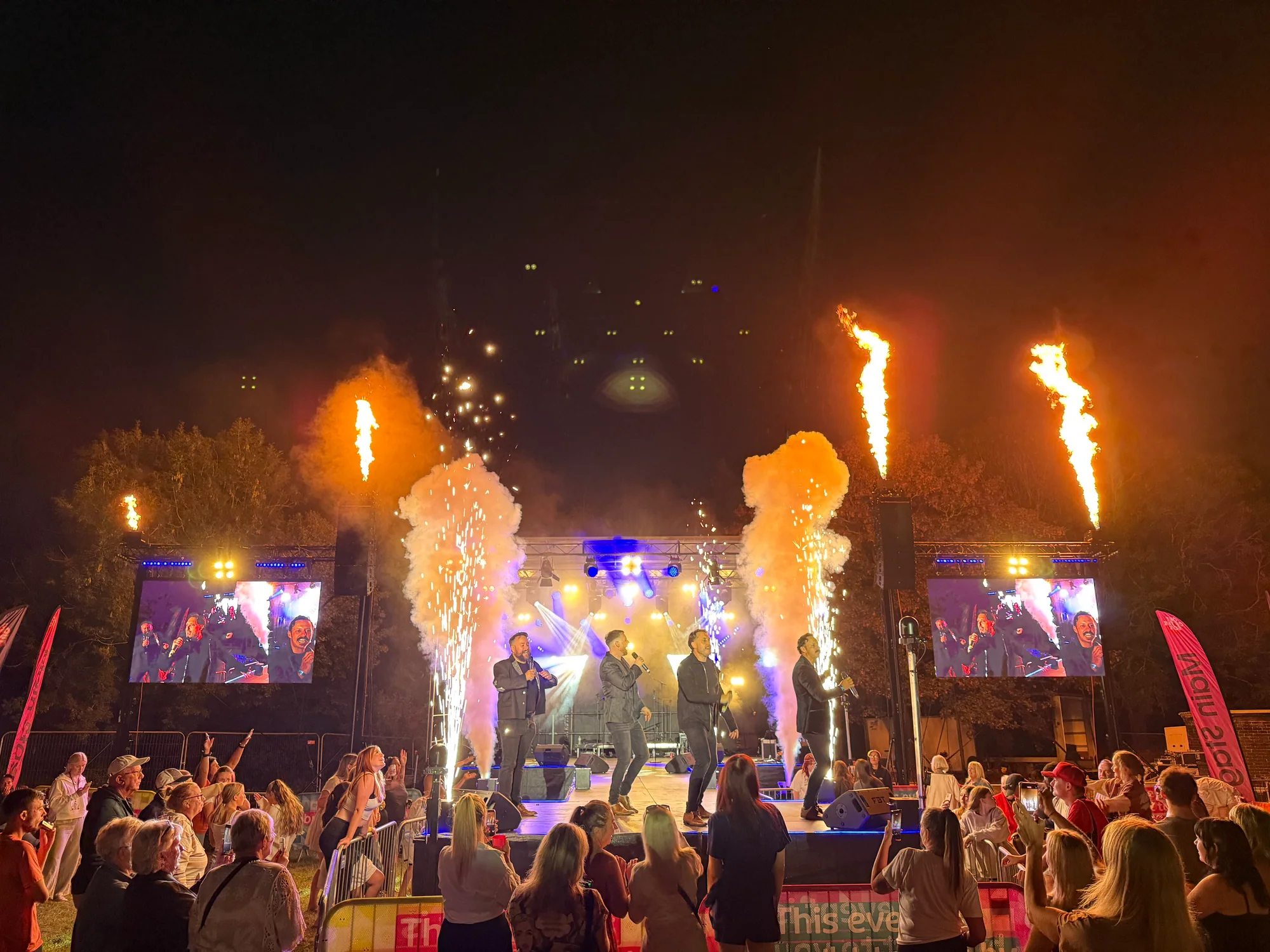 Ashfield Show 2026 main stage with a T-shaped catwalk, lighting and stage effects during a live performance